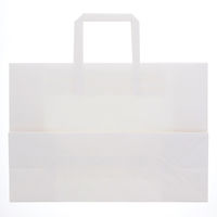 【紙袋】 Nフラットチャームバッグ 平手 340-1 白無地 003277231 1袋（50枚入）シモジマ