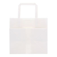 【紙袋】 Nフラットチャームバッグ 平手 220-1 白無地 003277331 1袋（50枚入）シモジマ