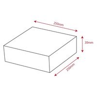 サンケーキコム アクリル板 透明 W250×D250×H30mm エレガントアクリルシリーズ 日本製 AC-30-25 1台（直送品）