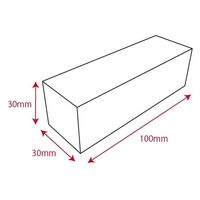 サンケーキコム アクリル角柱 透明 W30×D30×H100mm エレガントアクリルシリーズ 日本製 ACB-30-10 1台（直送品）