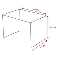 サンケーキコム アクリルディスプレイ コの字型 透明 W210×D130×H130mm エレガントアクリルシリーズ 日本製 ACK-21-13 1台