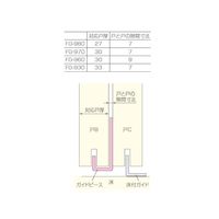 アトムリビンテック FG-980 3連引戸用ガイドピ-ス 27-7 SPCC クロメート 078973 1セット(8ヶ)（直送品）