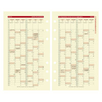 ２０２３年度1月始まりダイアリー クオバディス タイマー１７　バイブル　システム手帳レフィル 1週間バーチカルタイプ アイボリーペーパー1冊（直送品）