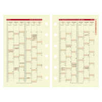 ２０２３年度1月始まりダイアリー クオバディス タイマー１４　ミニ６穴　システム手帳レフィル 1週間バーチカルタイプ アイボリーペーパー1冊（直送品）