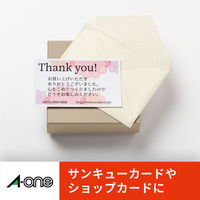 エーワン マルチカード 名刺用紙 クリアエッジ 両面 プリンタ兼用 マット紙 白 厚口 A4 10面 1袋（10シート入） 51861（わけあり品）