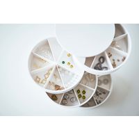 ネイルパーツ&アクセサリー収納ケース 4段 タワー（tower） ホワイト 1個 山崎実業