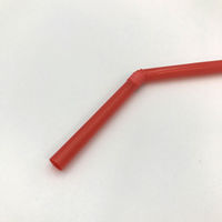 バイオマス25% フレキシブルストロー 赤 紙包装 10000本(500×20) 00699665（直送品）