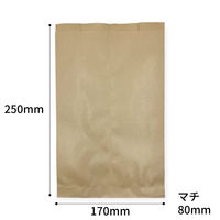 惣菜袋 ニュー耐油耐水紙袋 ガゼット袋 未晒G-大 2000枚(500×4) 0201421 1ケース(2000枚入(500枚×4袋))（直送品）