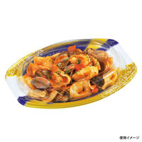 福助工業 惣菜容器 FKプレート24-18H ヨーロピアン 600枚(50×12) 0558168 1ケース(600枚入(50枚×12袋))（直送品）