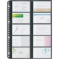 ライオン事務器 名刺ポケット 黒台紙 A4 30穴　MP-20BK 16027 1セット（10枚）