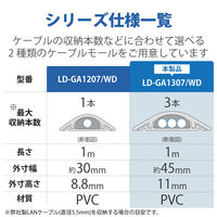 エレコム 床用モール（木目） LD-GA1307/WD 1個