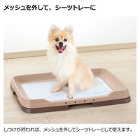 お掃除簡単ステップ 犬用 トレー レギュラー ダークブラウン 1個 リッチェル