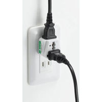 ヤザワコーポレーション 海外用変換プラグ Aタイプ 2個口コンセント付 HPU1 1個