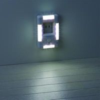 ナイトライト 人感明暗ウォール型（4方向タイプ） NASMN12WH ヤザワコーポレーション（直送品）