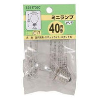 ミニランプ S35 E17 40W形 クリア S351736C ヤザワコーポレーション
