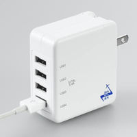 ヤザワコーポレーション 国内海外兼用USBアダプター 4ポート VF54A4U 1個