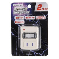 ヤザワコーポレーション 雷サージ付省エネタップ 2個口 白 Y02FUSK210WH 1個