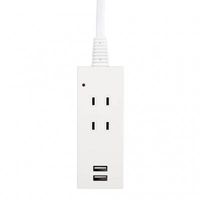 ヤザワコーポレーション 雷ガード付2AC+2USB 2.1A 1.5m ホワイト Y02K4015WH2U 1個