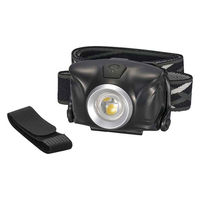 オーム電機 LEDヘッドライト IPX4 100lm 単4x3 調光 角度調節 LC-SYW1-K 1個