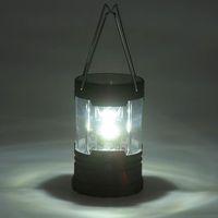 オーム電機 E-Bright LEDランタン ソーラー充電式 IPX4 30lm ML-05K