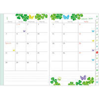 ポケットダイアリー<B6> クローバー柄 27694006 デザインフィル（直送品）