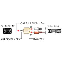 オーム電機 変換アダプター S3.5PーRCAJ2 AP-2645 1個