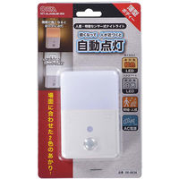 オーム電機 LEDナイトライト 明暗人感センサー式 常夜灯 OHM NIT-ALA6MJM-WN 1個