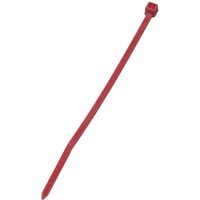 オーム電機 結束バンド ロックタイ 100mm 赤 50本入り OHM CT-100W50RE 1個