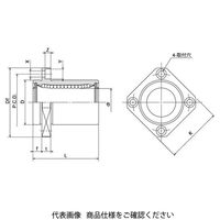 日本ベアリング スライドブッシュ SMKーE形(シングル・角フランジ形・インロー付) SMSK6GUUーE 1個（直送品）