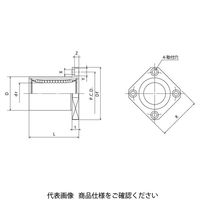 日本ベアリング スライドブッシュ SMK形(シングル・角フランジ形) SMSK60 1個（直送品）