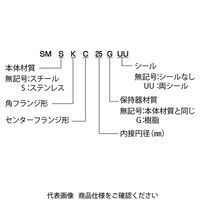 日本ベアリング スライドブッシュ SMKC形(ダブル・センター角フランジ形) SMSKC16GUU 1個（直送品）