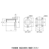 日本ベアリング スライドブッシュ SMT形(シングル・二面取りフランジ形) SMST16GUU 1個（直送品）