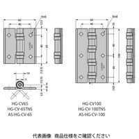 スガツネ工業 クリーンヒンジ HGーCV型 ASーHGーCVー100 AS-HG-CV-100 1セット(2個)（直送品）