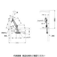 スガツネ工業 ステンレス鋼製フリーストップ機構付トルクステー Sー52T15型 Sー52T15R S-52T15R 1セット(2個)（直送品）