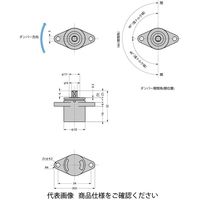 スガツネ工業 ロータリーダンパー TD38型 TD38A1ー6.0K TD38A1-6.0K 1セット(3個)（直送品）