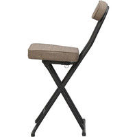 エイ・アイ・エス 折畳座厚チェア(背付き) ブラウン AATN-20 BR 1脚（直送品）