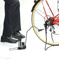 サギサカ ゲージ付ミニフットポンプ ブラック 33333 1個