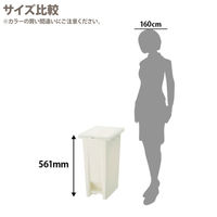 エコン ダストボックス ペダル2枚フタ 37L ゴミ箱 ブラウン 1個（45Lゴミ袋対応） 幅282×奥行422×高さ561mm 日本製 連結