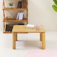 永井興産 折りたたみテーブル(60×60cm) NA（ナチュラル）幅600×奥行600×高さ320mm　NK-066　1台（直送品）