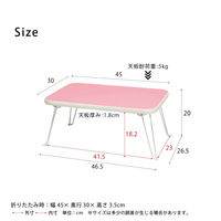 永井興産 ミニーテーブル PPK（パステルピンク）幅450×奥行300×高さ200mm　NK-451　1台（直送品）