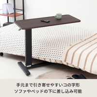 永井興産 ガス圧昇降テーブル BR（ブラウン）幅800×奥行400×高さ650～950mm　NK-518　1台（直送品）