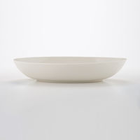 【まとめ買いセット】無印良品 磁器ベージュカレー パスタ皿 約26×19.5×高さ5cm 1箱（3枚入） 良品計画