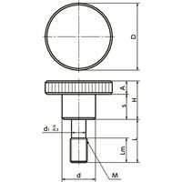 鍋屋バイテック ローレットノブ KNMS-12-M3-10-SC（直送品）