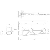 神栄ホームクリエイト バルコニー物干金物（横収納型） SK-450A-WC 1セット（2本）（直送品）