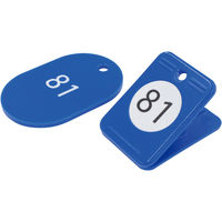 オープン工業 クロークチケット(81~100) 黄 BF-154-YE 1箱(20組)