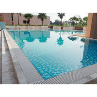 シマブン プール用樹脂グレーチングノンスリップタイプ 直線用 GRP-25W150-S（直送品）