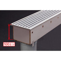 シマブン 排水ユニット樹脂グレーチング 深型 非防水縦引き HRFT-15L1800-C（直送品）