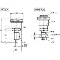 鍋屋バイテック インデックスプランジャ PNXB-6-6-A（直送品）