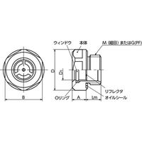 鍋屋バイテック オイルレベルウィンドウ QLGSL-18-G3/4-A（直送品）