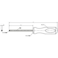 鍋屋バイテック 六角ドライバ（ねじ保持機能付） SKCD-5（直送品）